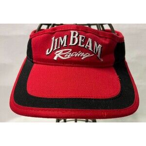 Jim Beam Racing Visor NASCAR Robby Gordon Motorsports Red Adjustable Sun Hat